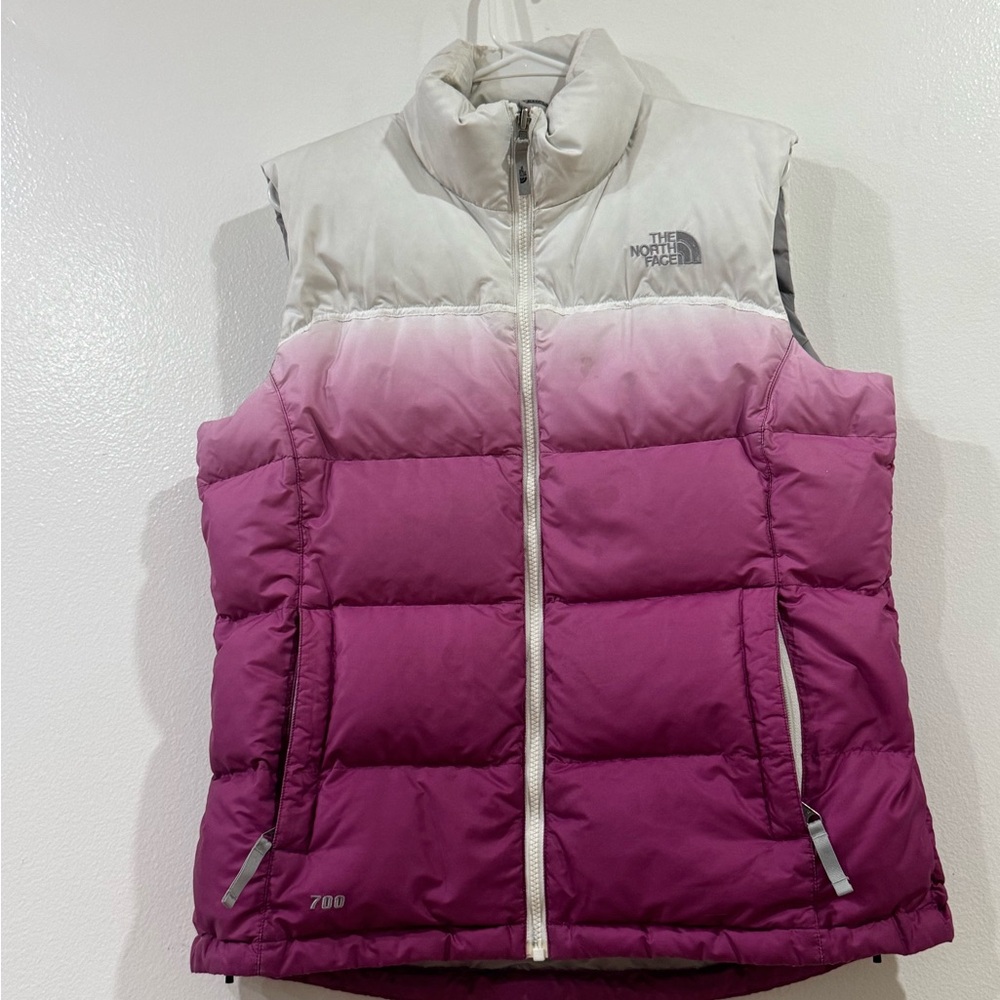 The North Face women’s Purple and White Vest